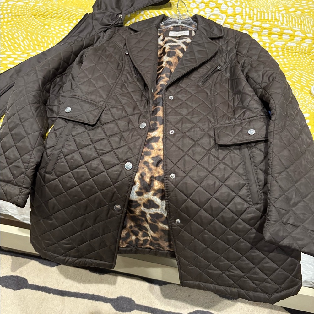 Laundry By Shelli Segal Quilted Brown Utility Jacket